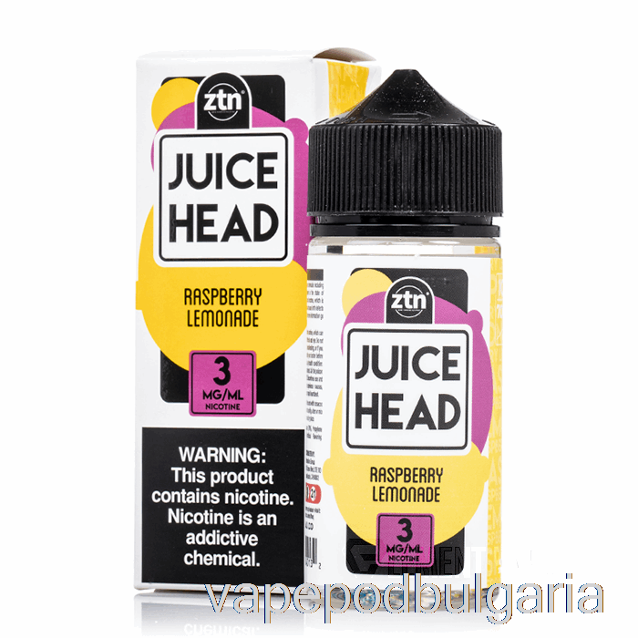 Vape 10000 Дръпки Raspberry Lemonade - Juice Head - 100ml 6mg